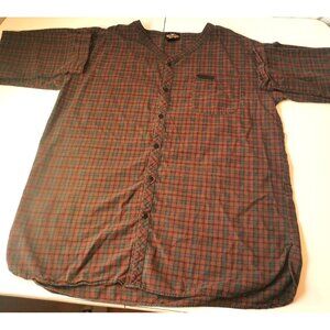 Men's Night Shirt Harley Davidson Flannel Long Sleeve Vintage XL